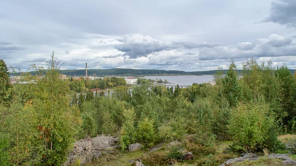 Splendido Nord Russo Città Sortavala Trova Nord Ovest Del Lago — Foto Stock