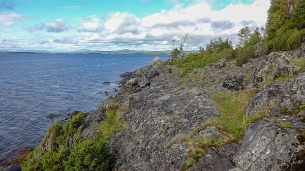 Kandalaksha Ses Environs Bel Endroit Vue Sur Baie Kandalaksh Mer — Photo