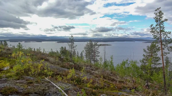 Kandalaksha Arredores Cidade Lugar Bonito Vistas Baía Kandalaksh Mar Branco — Fotografia de Stock