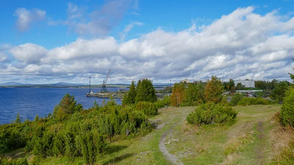 Kandalaksha Ses Environs Bel Endroit Vue Sur Baie Kandalaksh Mer — Photo