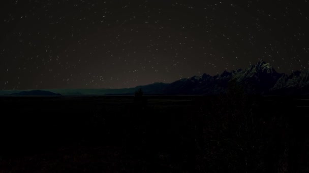 Gece Gökyüzünde Hareket Eden Yıldız Zleri Zamanı Cgi Canlandırması — Stok video