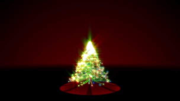 Animación 3D - Videos. Árbol de Navidad decorado — Vídeo de stock