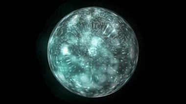 Parlayan Mavi Elektrik Enerji Küresi  