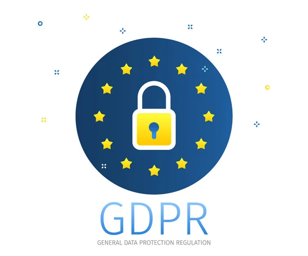 Concept General Data Protection Regulation European Union — Stock Vector