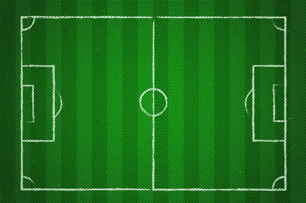 Campo Fútbol Verde Con Fondo Rayas — Vector de stock