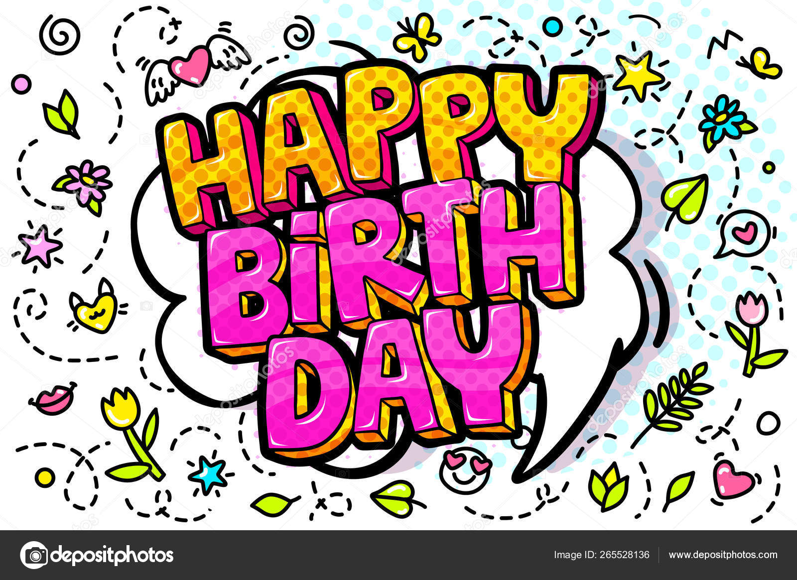 Happy birthday comic Vector Art Stock Images | Depositphotos Happy birthday comic Vector Art Stock Images | Depositphotos