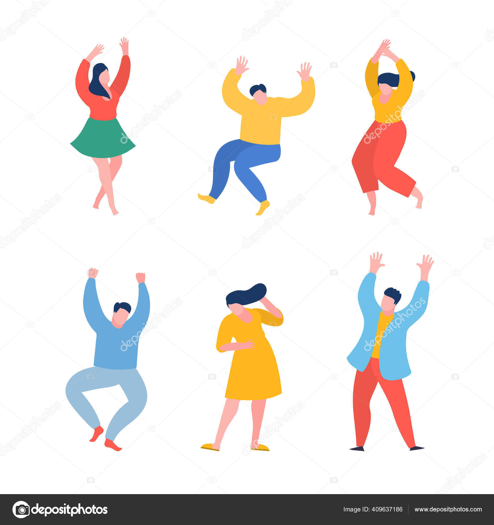 Dancing People Funny Cartoon Style Men Women Free Movement Poses Stock Vector Image by ©VectorStory #409637186 Dancing People Funny Cartoon Style Men Women Free Movement Poses Stock Vector Image by ©VectorStory #409637186