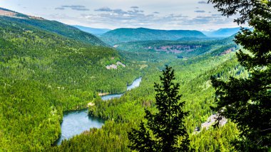Spahats Creek Karibu dağlar, Wells gri il parkta Clearwater British Columbia, Kanada Clearwater nehrin girmeden önce Spahats Falls'ta sonra