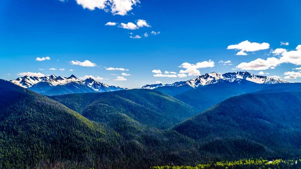 Rugged Peaks Cascade Mountain Range Canada Border Seen Cascade Lookout — Stock Photo, Image