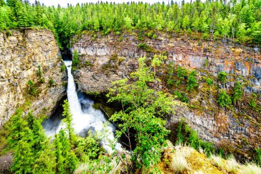 Spahats Falls on Spahats Creek in Wells Gray Provincial Park at Clearwater in beautiful British Columbia, Canada clipart