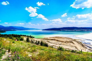 A large Tailings Pond along the Highland Valley Road between Ashcroft and Logan Lake from the Highland Copper Mine in British Columbia, Canada clipart