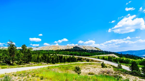Ladera Terrazas Mina Cobre Highland Valley Mina Cobre Cielo Abierto — Foto de Stock