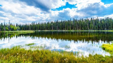 Şafak kızdırma Pond Lac Le Jeune Kamloops, British Columbia, Kanada yakınındaki yakınlarındaki Meadow Creek yolu