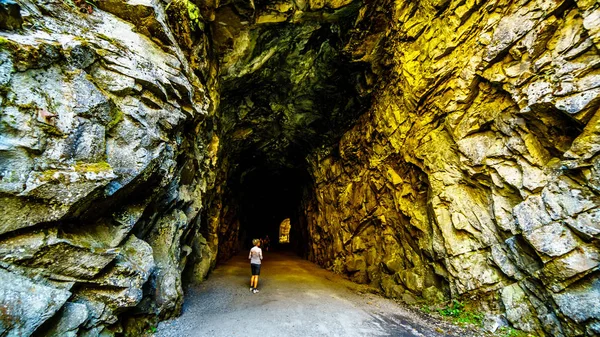 Túneis Otelo Canyon Coquihalla Agora Abandonado Kettle Valley Railway Perto — Fotografia de Stock