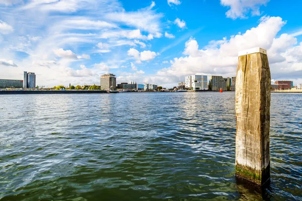 Amsterdam Noord Holland Nederland September 2018 Drukke Wateren Van Haven — Stockfoto