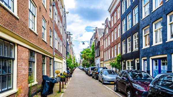 Amsterdam Holandia Września 2018 Wąskie Nieuwe Leliestraat Pobliżu Lijnbaansgracht Dzielnicy — Zdjęcie stockowe