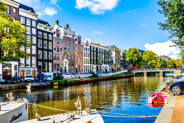 Amsterdam Nizozemsko Září 2018 Prinsengracht Princ Canal Sousedství Jordaan Historickém — Stock fotografie
