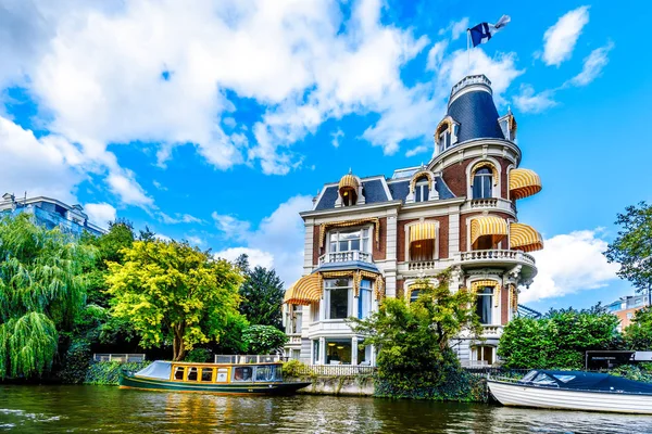 Амстердам Noord Holland Нідерланди Вересня 2018 Типова Сцена Каналу Історичних — стокове фото