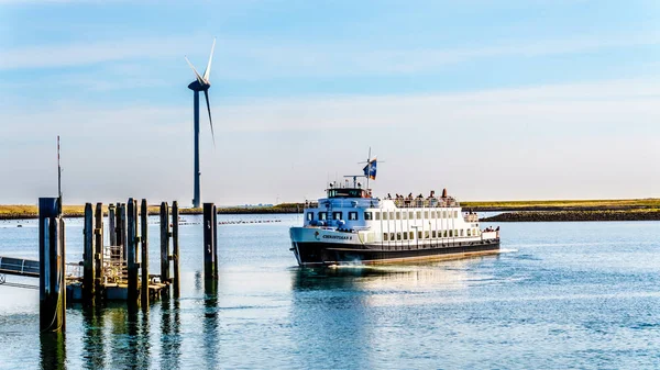 Neeltje Jans Zeeland Nederländerna Sept 2018 Turist Båt Den Delta — Stockfoto