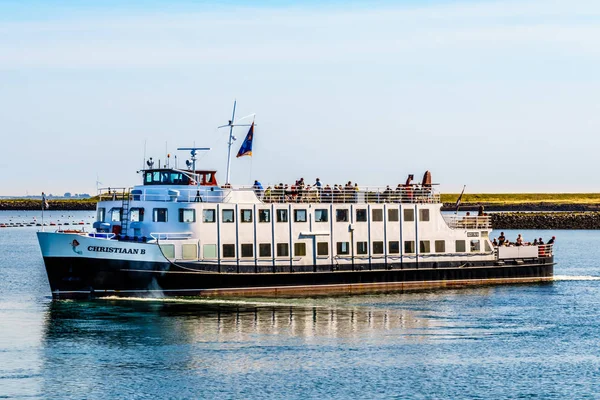 Neeltje Jans Zeeland Netherlands Sept 2018 Tourist Boat Delta Works — стоковое фото