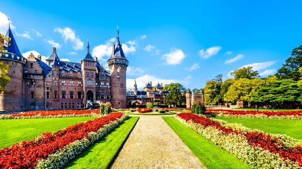 Haarzuilens Utrecht Países Baixos Outubro 2018 Beautiful Gardens Surrounding Castle — Fotografia de Stock