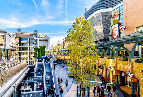 Rotterdam Holanda Setembro 2018 Rua Comercial Beursplein Coolsingel Perto World — Fotografia de Stock