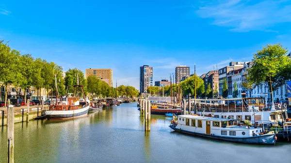 Rotterdam Nizozemsko Září 2018 Moderní Výškové Budovy Městě Rotterdam Břehu — Stock fotografie