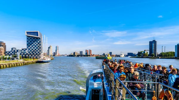 Rotterdam Niederlande Sept 2018 Tourist Auf Dem Oberdeck Eines Touristenschiffes — Stockfoto