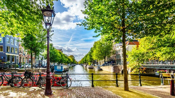 Amsterdam Severní Holandsko Nizozemsko Oct 2018 Kanálu Herengracht Typické Pouliční — Stock fotografie
