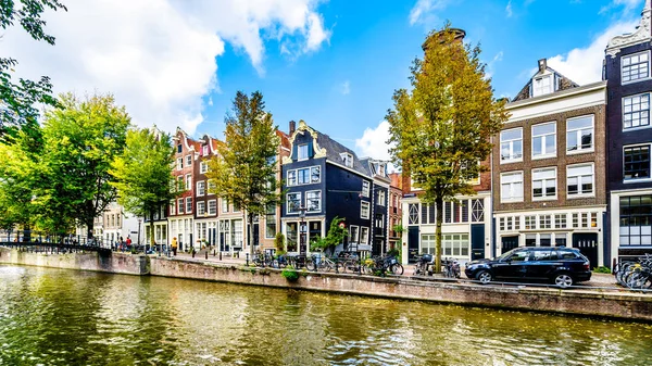 Ámsterdam Holanda Septentrional Países Bajos Octubre 2018 Casas Históricas Largo — Foto de Stock