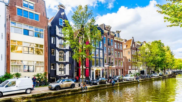 Amsterdam Noord Holland Niederlande 2018 Der Brouwersgracht Kanal Zwischen Singel — Stockfoto