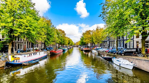 Amsterdam Severní Holandsko Nizozemsko Oct 2018 Keizersgracht Při Pohledu Mostu — Stock fotografie