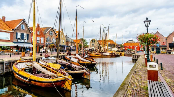 Bunschoten Spakenburg Netherlands Oct 2018 Traditional Wooden Fishing Boats Called — стоковое фото