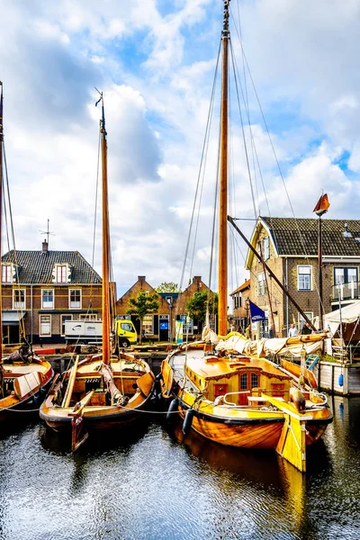 Bunschoten Spakenburg Netherlands Oct 2018 Traditional Wooden Fishing Boats Called — стоковое фото