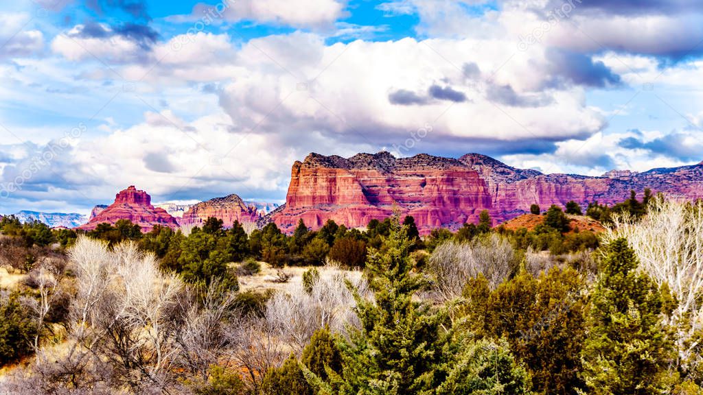 Red Rock Mountain named Bell Rock, near the city of Sedona in Northern Arizona in Coconino National Forest, United States of America.