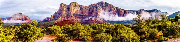 Panoráma Lee Munds Mountain Más Vörös Szikla Hegység Körüli Sedona — Stock Fotó