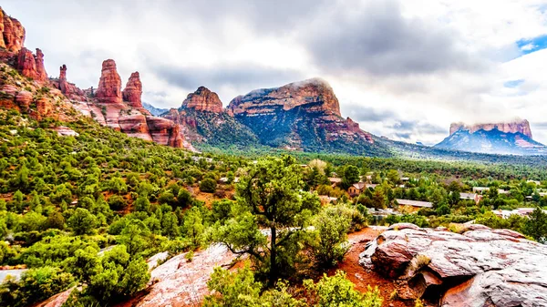 View Red Sandstone Formations Chicken Point Viewed Form Chapel Holy — Stock Photo, Image