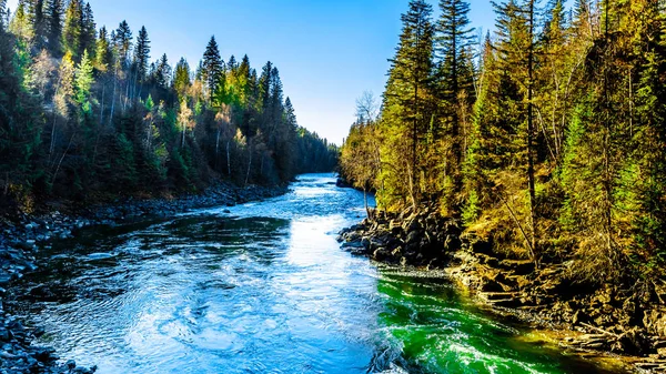カリブー山脈のウェルズ グレー州立公園 ブリティッシュ コロンビア カナダの Mushbowl 滝に流れる Murtle — ストック写真