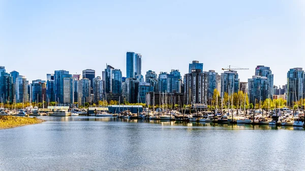 Vancouver Kanada Május 2019 Tekintettel Vancouver Skyline Harbor Stanley Park — Stock Fotó