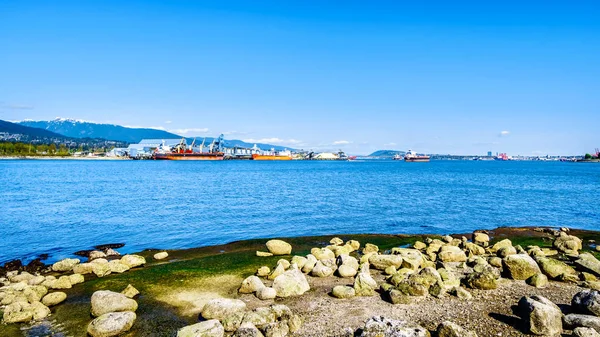 Vancouver Kanada Duben 2019 Pohled Severní Břeh Vancouveru Viděný Stáže — Stock fotografie