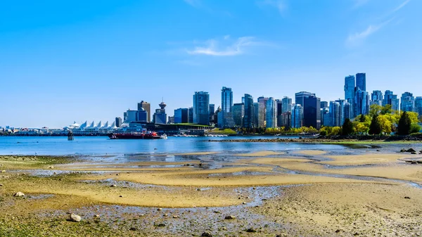 Vancouver Kanada Május 2019 Tekintettel Vancouver Skyline Harbor Stanley Park — Stock Fotó