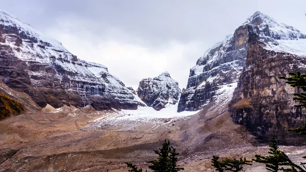 Uitzicht Pieken Rocky Mountains Vlakte Van Zes Gletsjers Buurt Van — Stockfoto