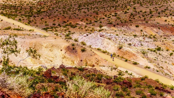 People Hiking Historic Railroad Hiking Trail Hoover Dam Nevada Arizona — Stock Photo, Image