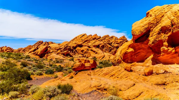 Lake Mead Ulusal Rekreasyon Alanı Northshore Road Sr167 boyunca Sağlam ve Renkli Dağlar Nevada Boulder City ve Overton arasında yarı çöl manzara ile çalışır, ABD