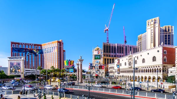 Las Vegas, JUN 3, 2021 - Sunny exterior view of the Denny's and