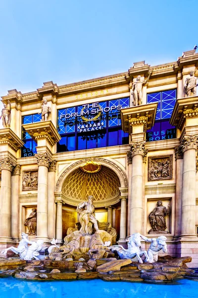 Las Vegas Nevada Usa June 2019 Fountain Statues Forum Shops — Stock Photo, Image