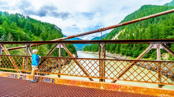 Uma Vista Rio Fraser Partir Histórica Segunda Ponte Alexandra Entre — Fotografia de Stock