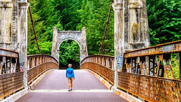 Histórico Segundo Puente Alexandra Entre Spuzzum Puerta Del Infierno Largo — Foto de Stock