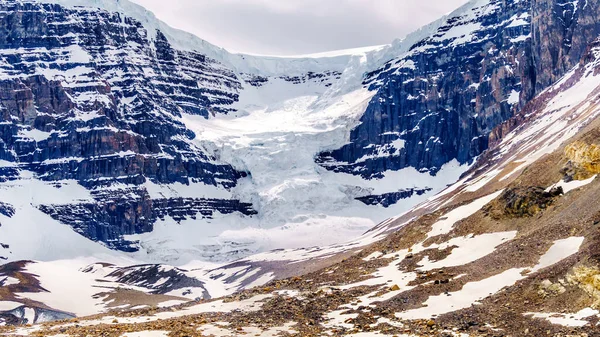 Glacier Snow Dome Dans Les Champs Glace Columbia Dans Parc — Photo