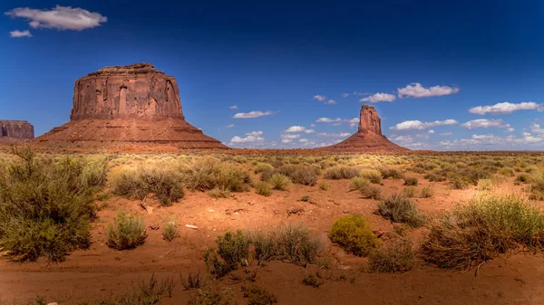 Zandstenen Formaties Van Merrick Butte East Mitten Butte Het Woestijnlandschap — Stockfoto